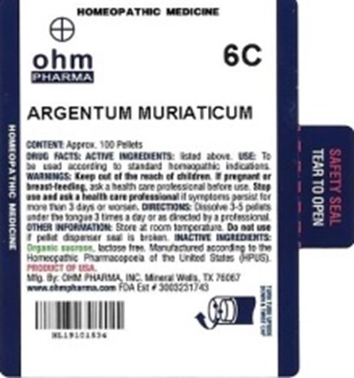 Md Tube Label (Argentum Muriaticum   Md Tube Label)